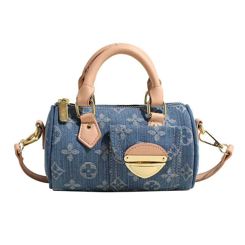 Designer Woven Denim Handbag