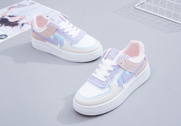 Macaron High-Top Sneakers: Small White Shoes for Women