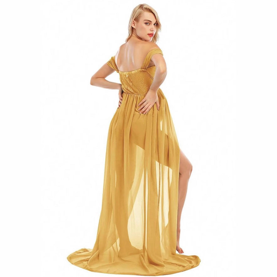 Elegant Maternity Photoshoot Dress