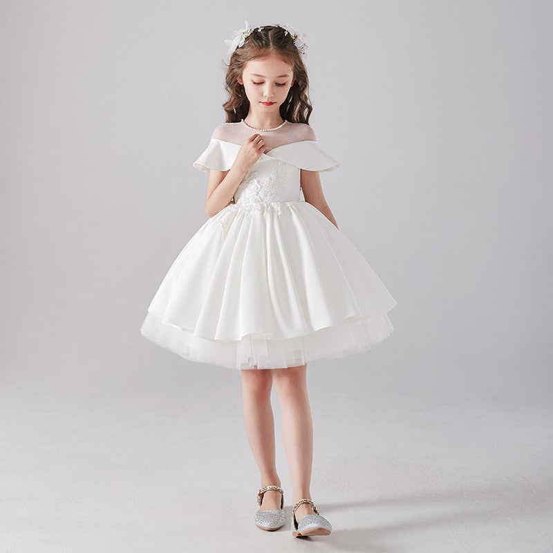 Snow Cloud Ruffle Princess Dress