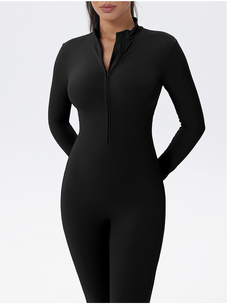 Zip-Up Workout Romper