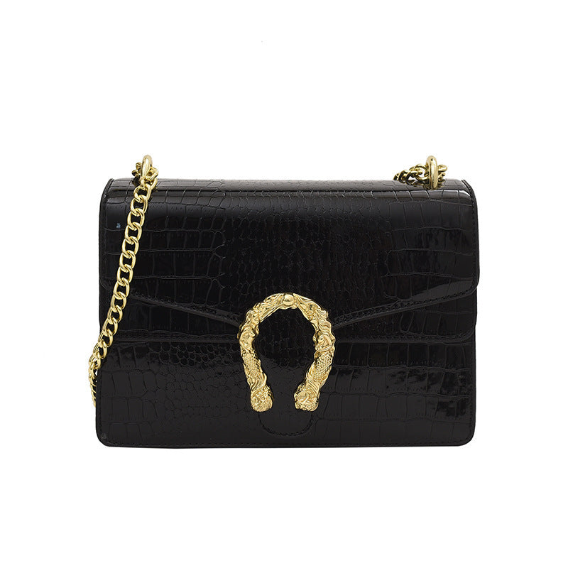 Luxe Retro Chain Shoulder Bag