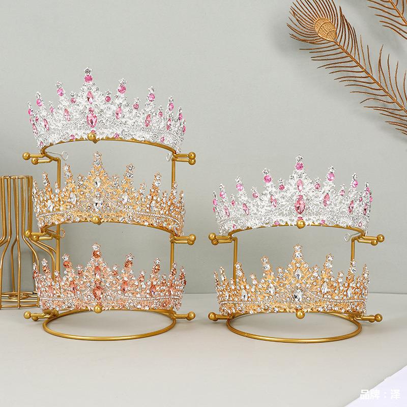 Bridal crown display shelf, hair ornament shelf, gold