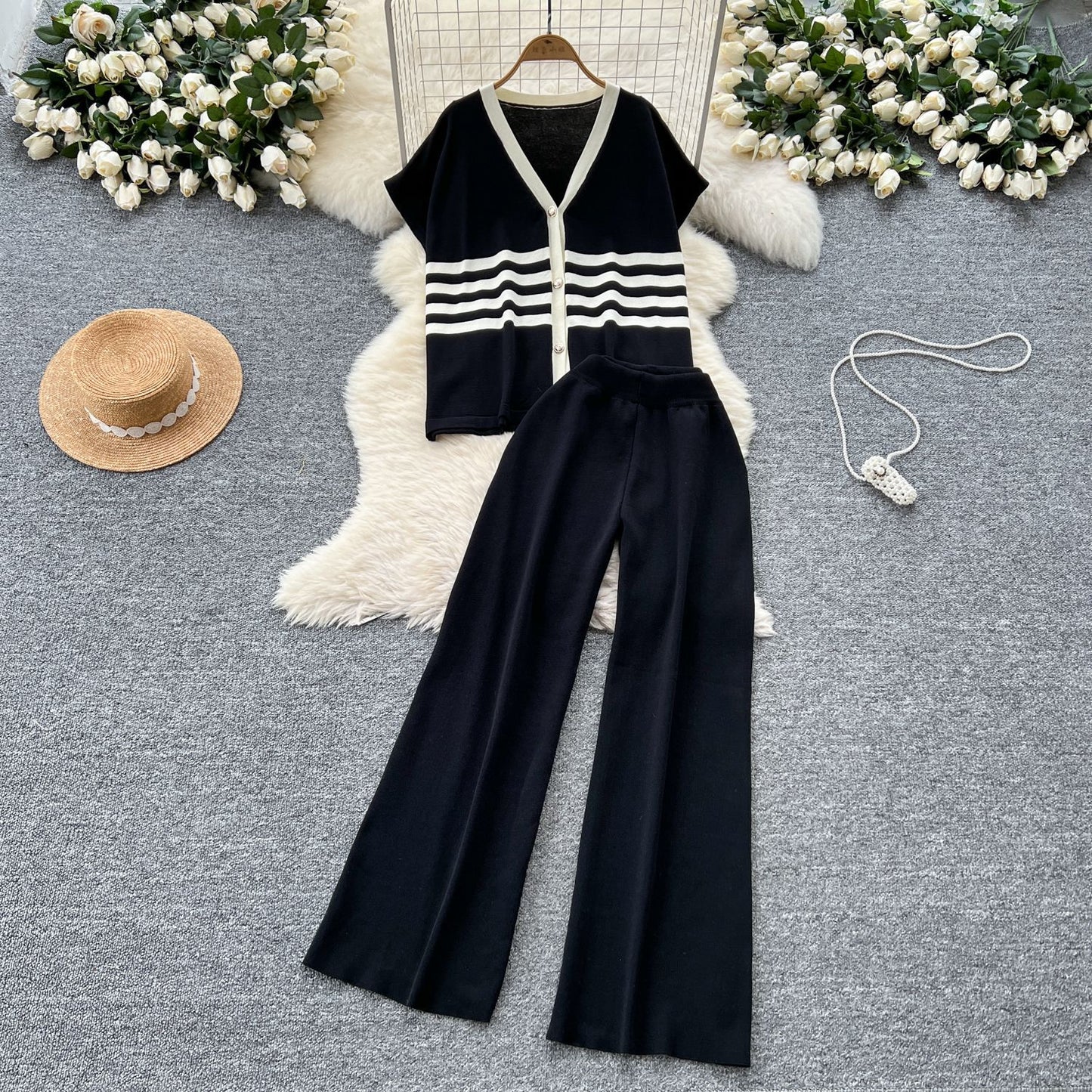 Loose Fit Knit Two-Piece Set