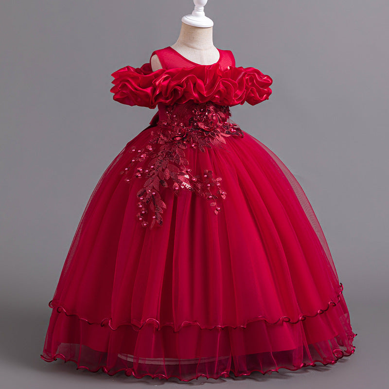 Elegant Ruffle Tulle Princess Gown