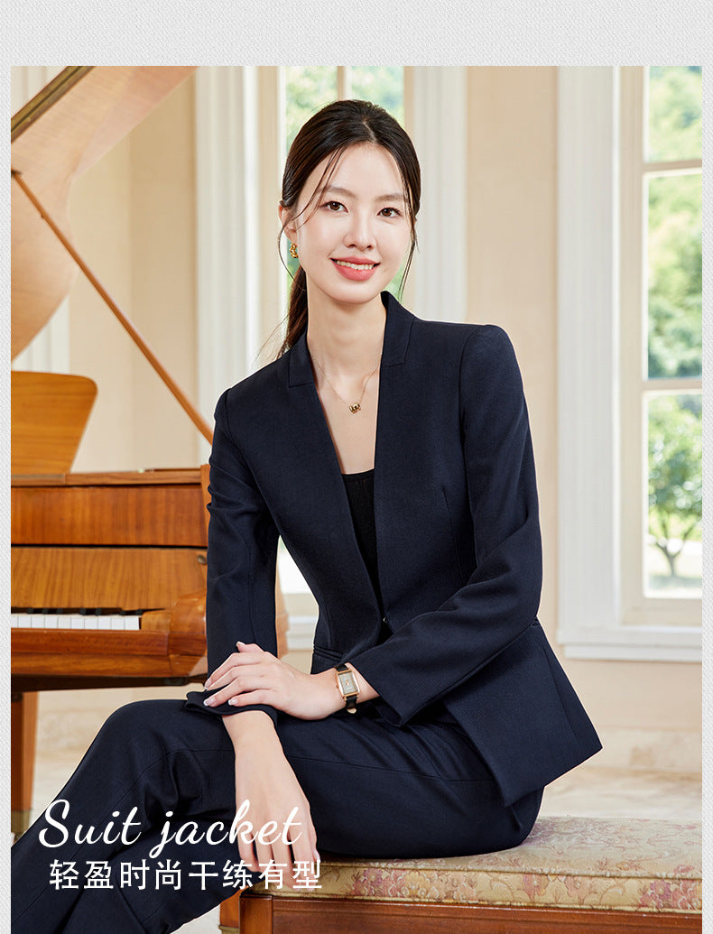Women's Professional V-Neck Suit Set