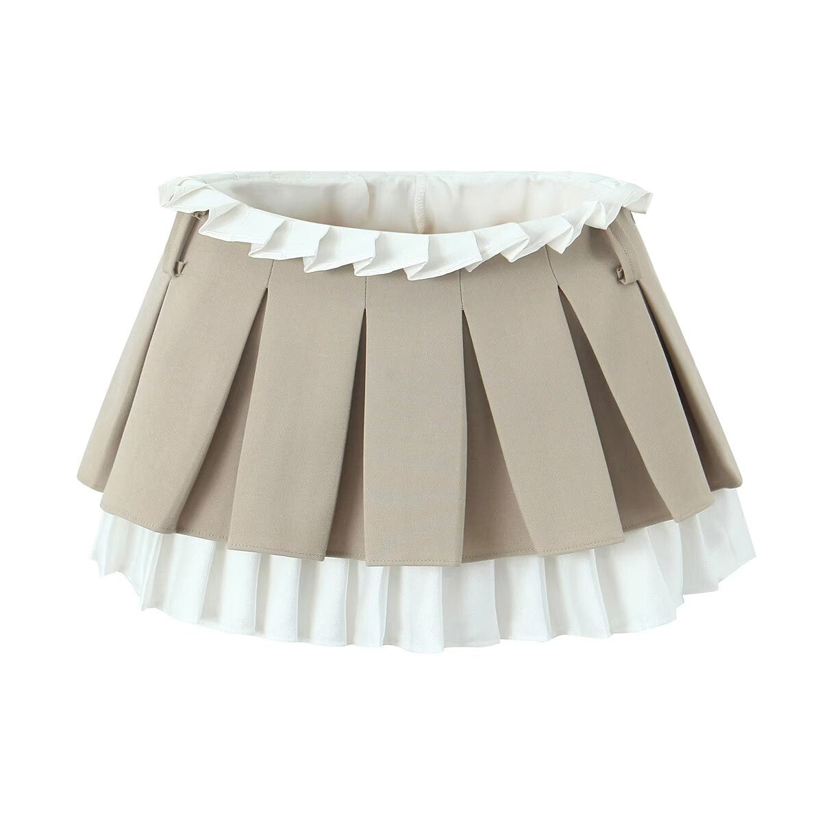 Sweet Lace Pleated Mini Skirt