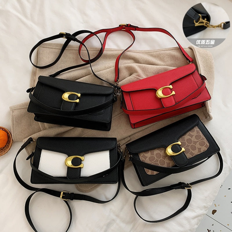 Elegant Lychee Texture Shoulder Bag