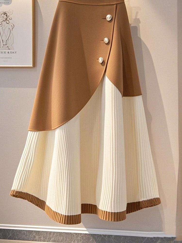 Winter Knitted A-Line Skirt