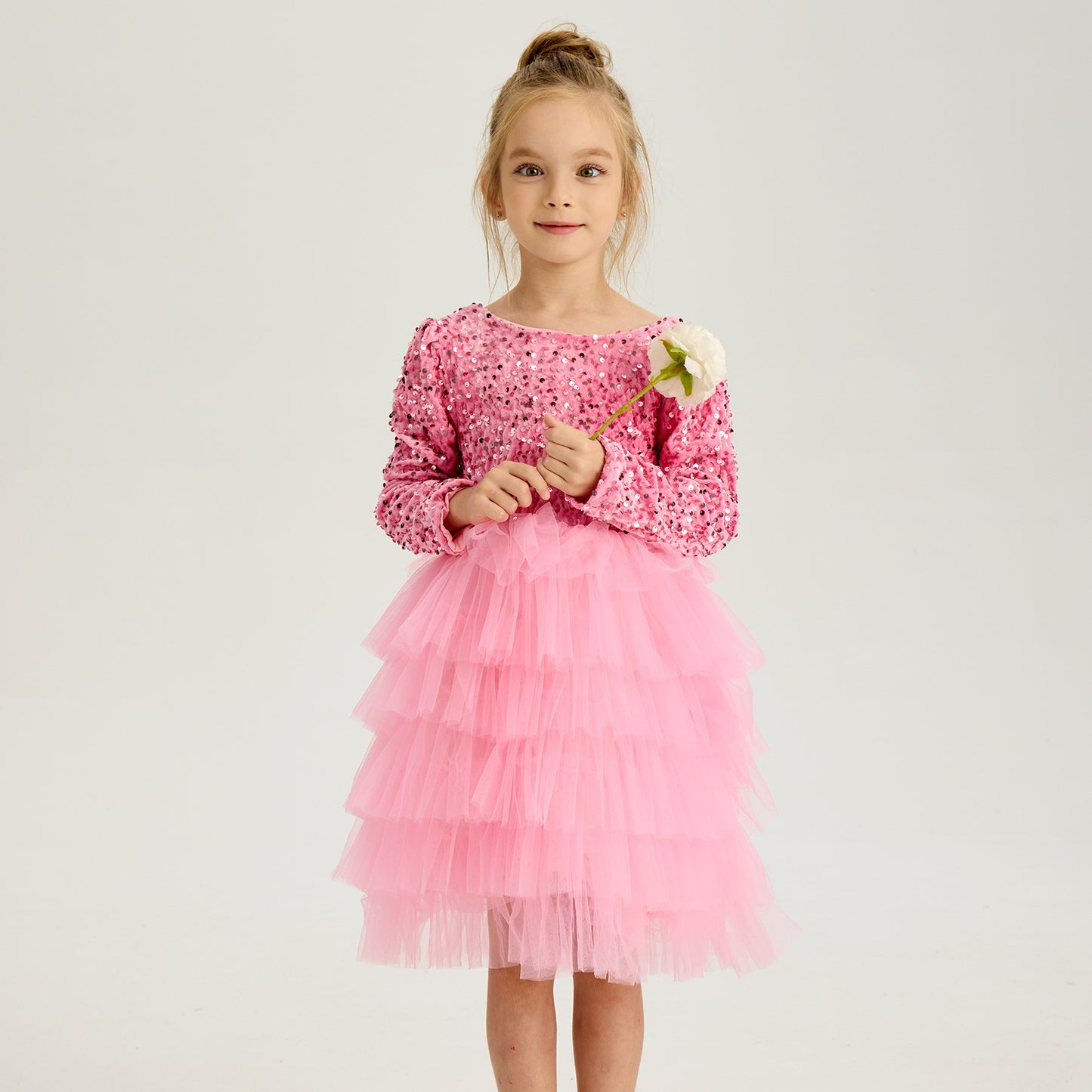 Elegant Tiered Sequin Dress