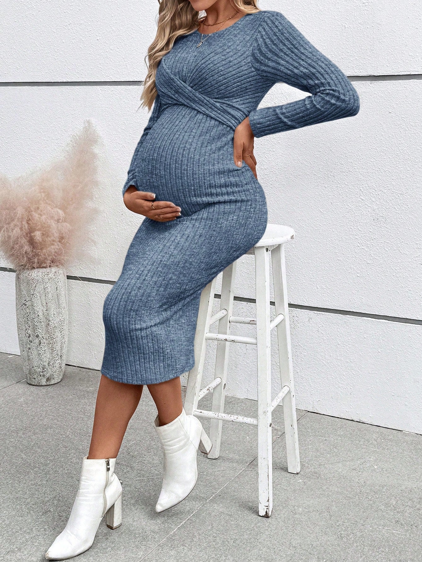 Twisted Elegance Maternity Dress