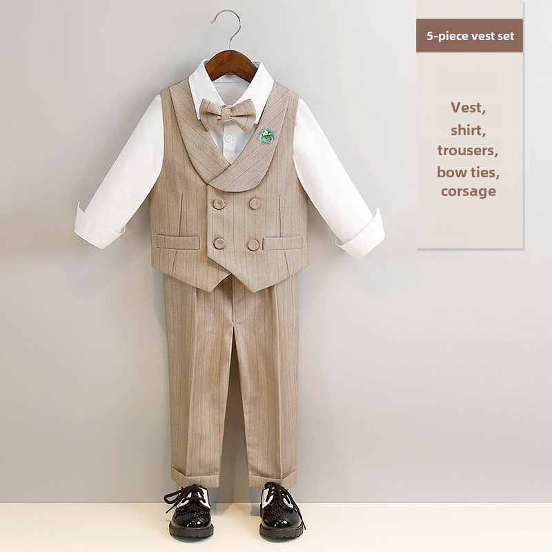 Junior Gentleman's Suspenders & Vest Set
