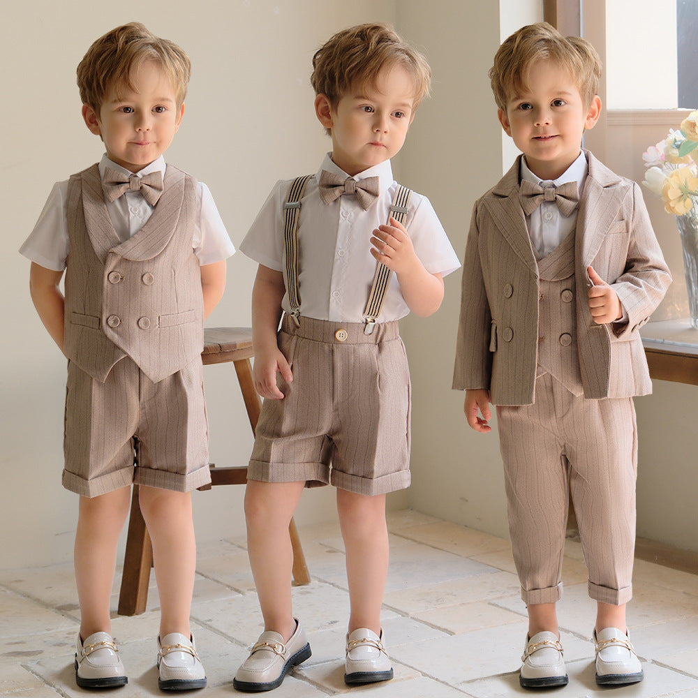 Junior Gentleman's Suspenders & Vest Set