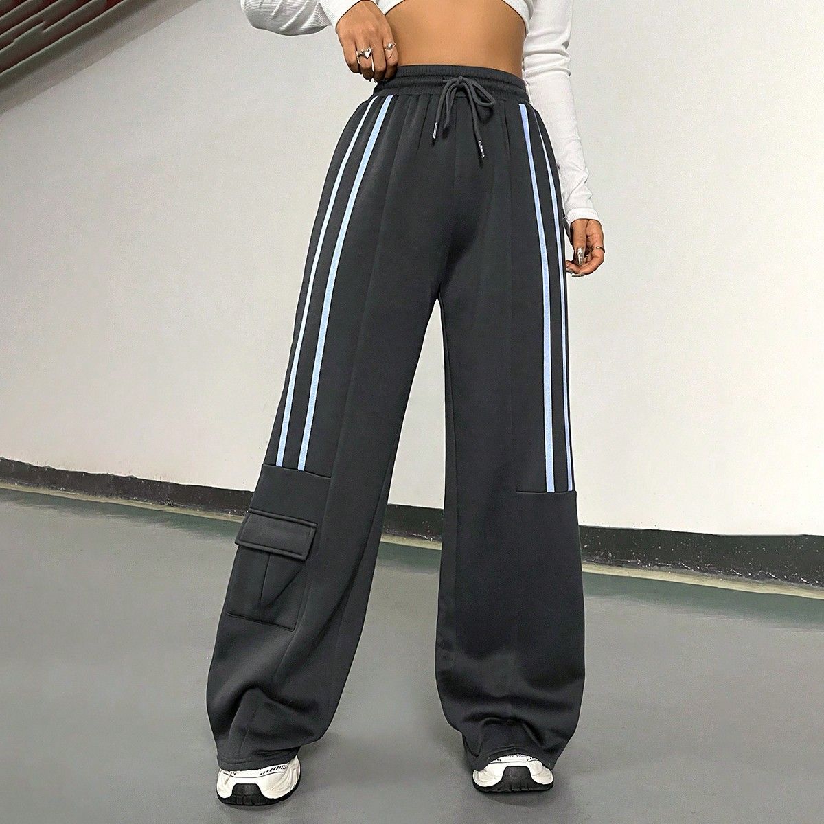 Design Sense Cargo Sweatpants Women's Retro Casual