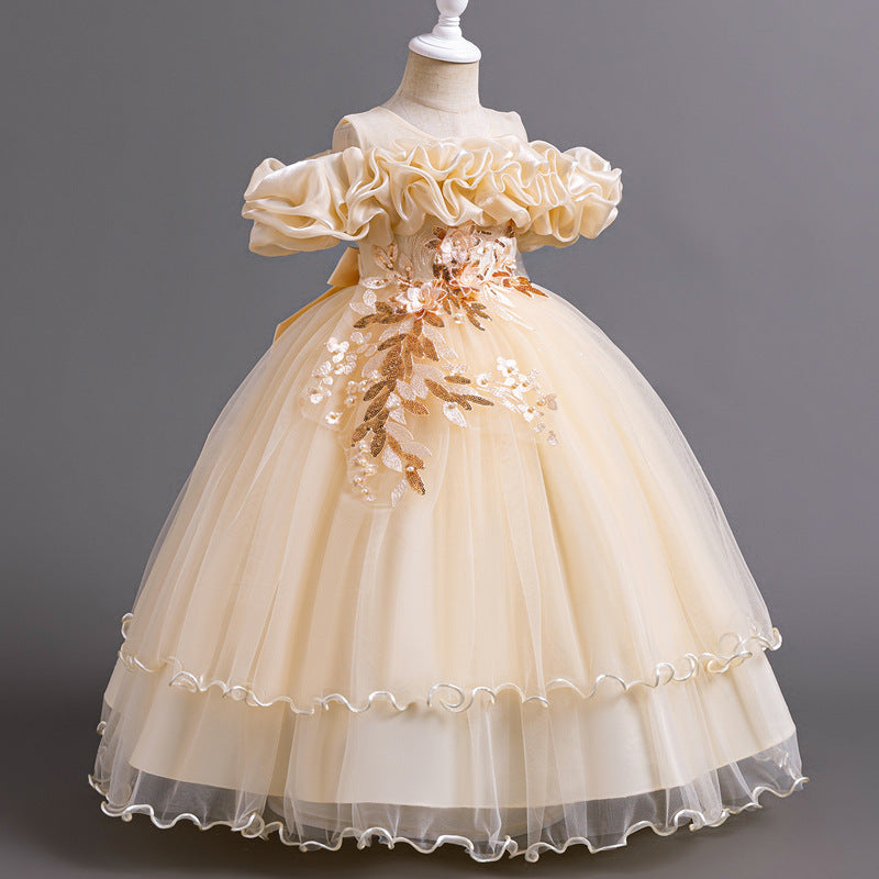 Elegant Ruffle Tulle Princess Gown