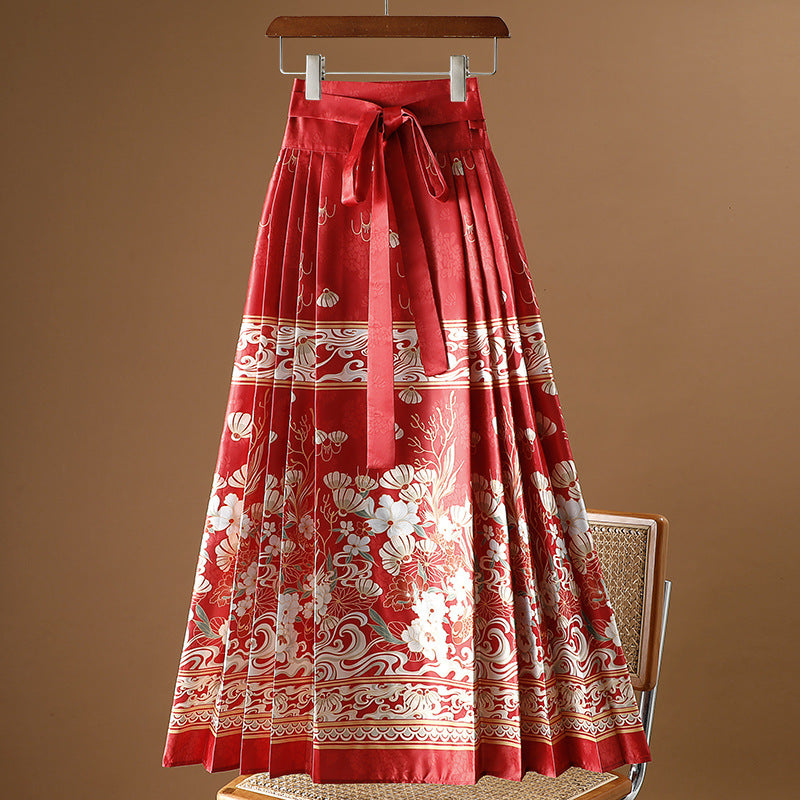 Moonlight Pleated Hanfu Skirt