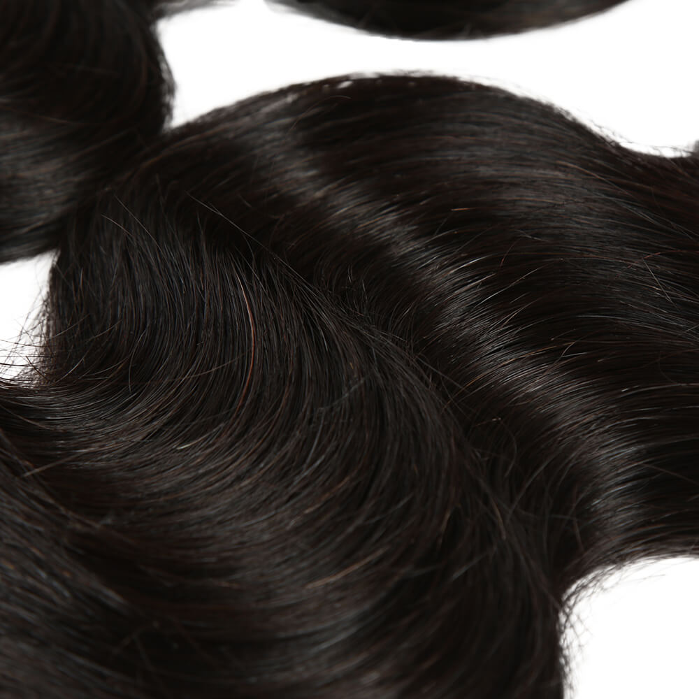 Virgin Human Hair Bundles Natural Color Body Wave 3 Bundles