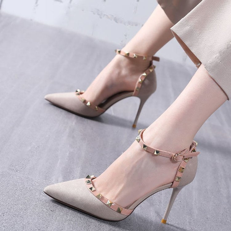 New Hollow Pointed-Toe Stiletto Sandals: Women's Spring/Summer Shoes