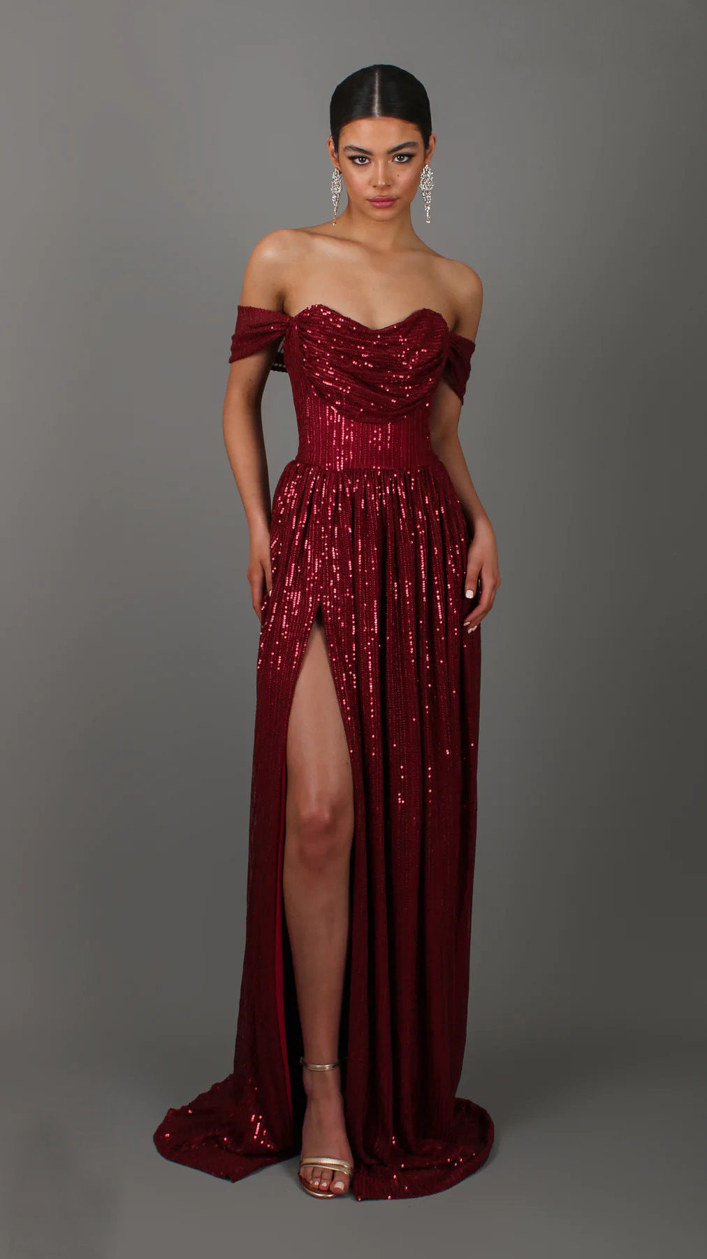Slim Sequin Slip Dress for Parties