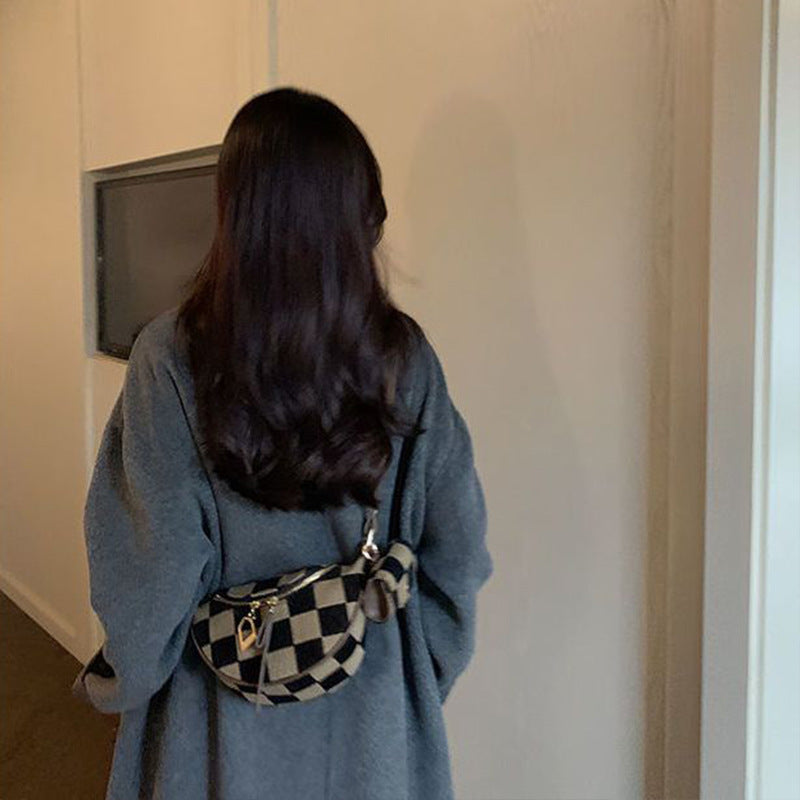 Plaid Waist Bag: Trendy Checkerboard Crossbody Chest Bag