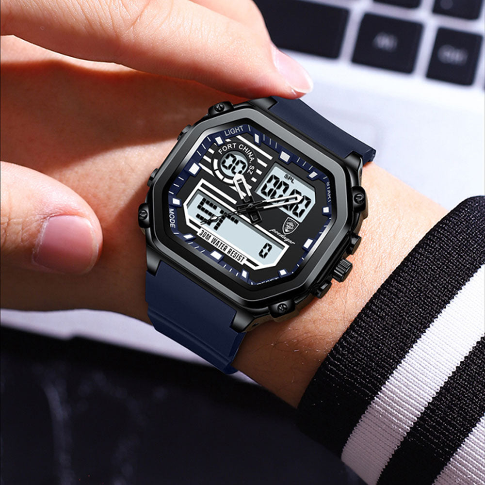Waterproof Sports Digital Timepiece - Men's Quartz Watch