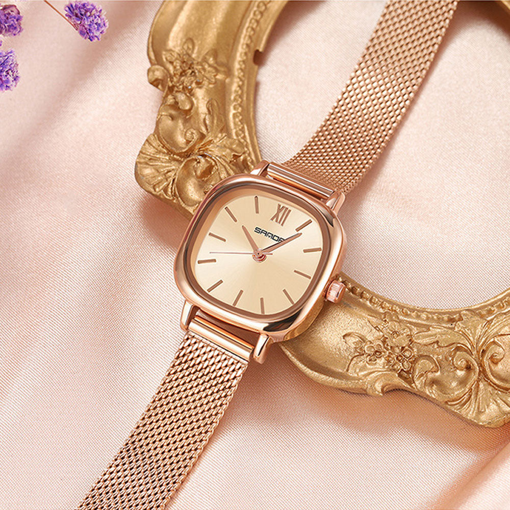 Luxury Square Quartz Women's Watch - Waterproof Vintage Design