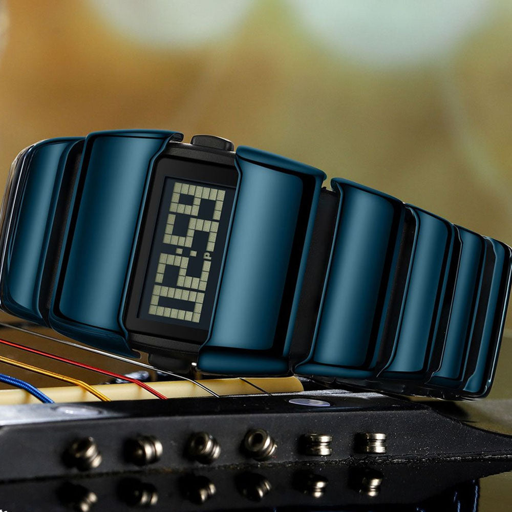 Premium Steel Band Timepiece - Men's Digital Watch