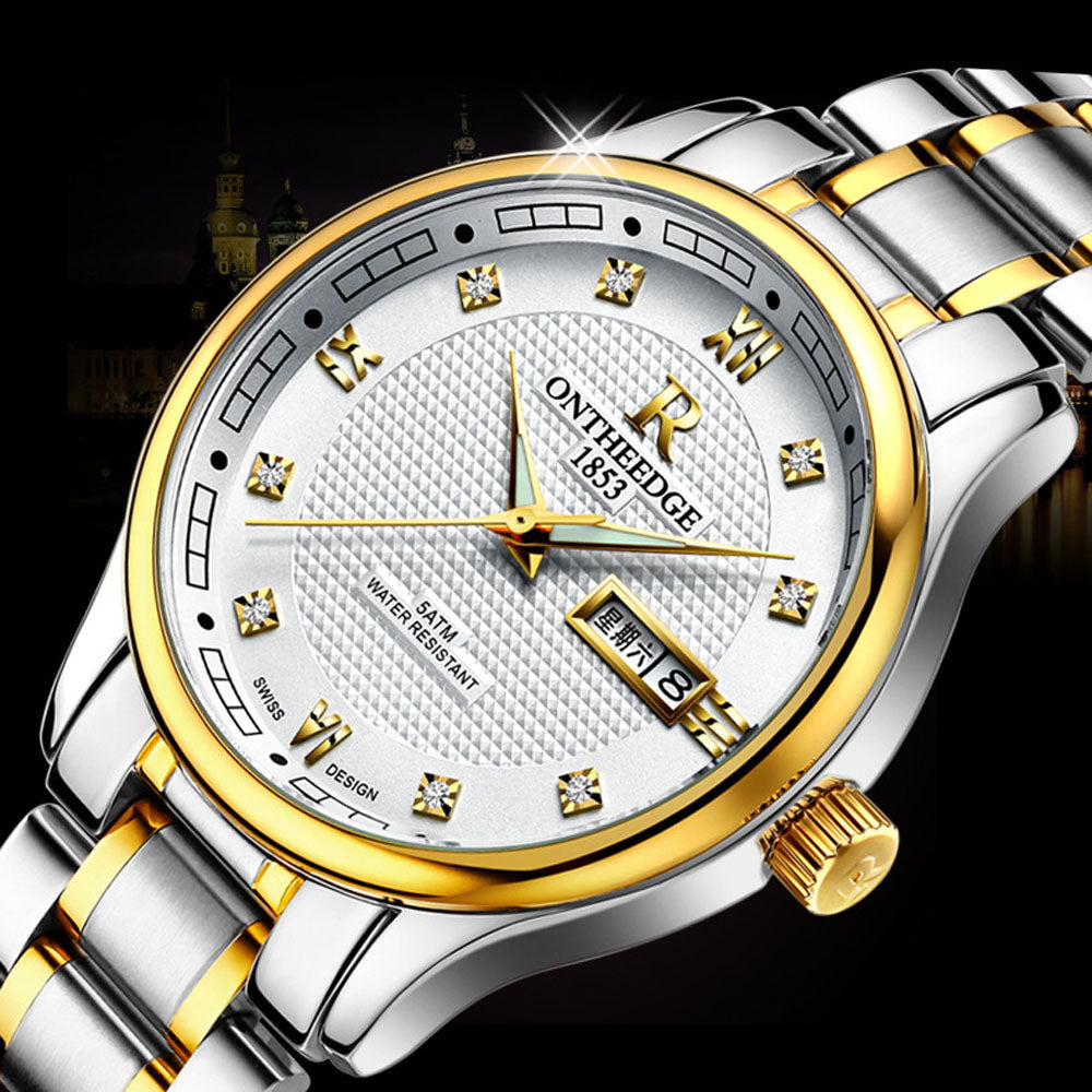 Men's Waterproof Stainless Steel Quartz Watch