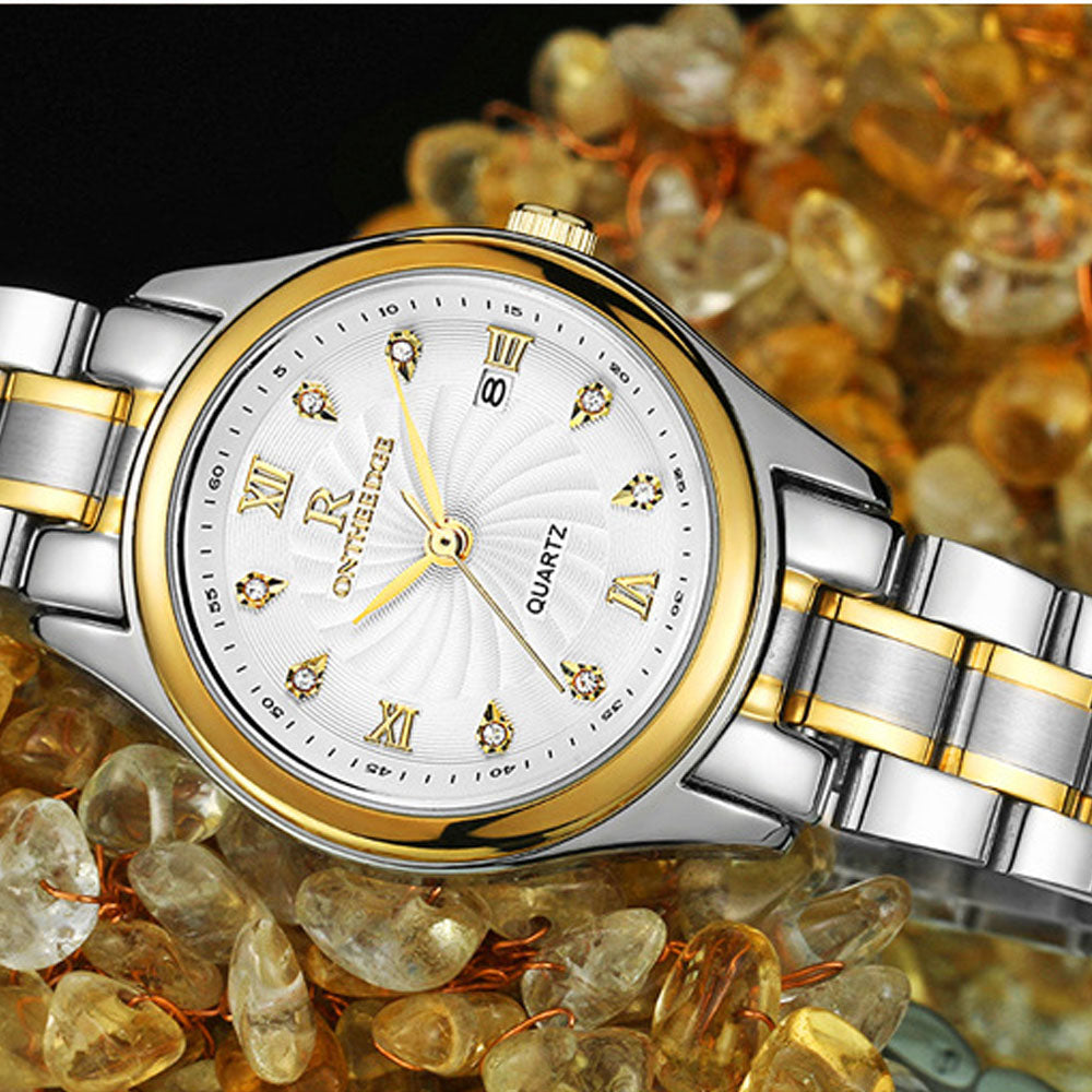 Ultra-Slim Women's Quartz Watch - Waterproof Stainless Steel