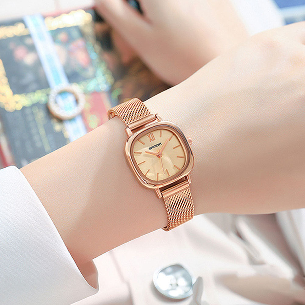 Luxury Square Quartz Women's Watch - Waterproof Vintage Design