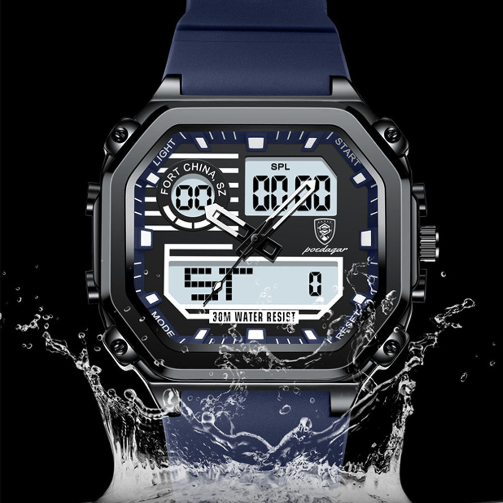 Waterproof Sports Digital Timepiece - Men's Quartz Watch