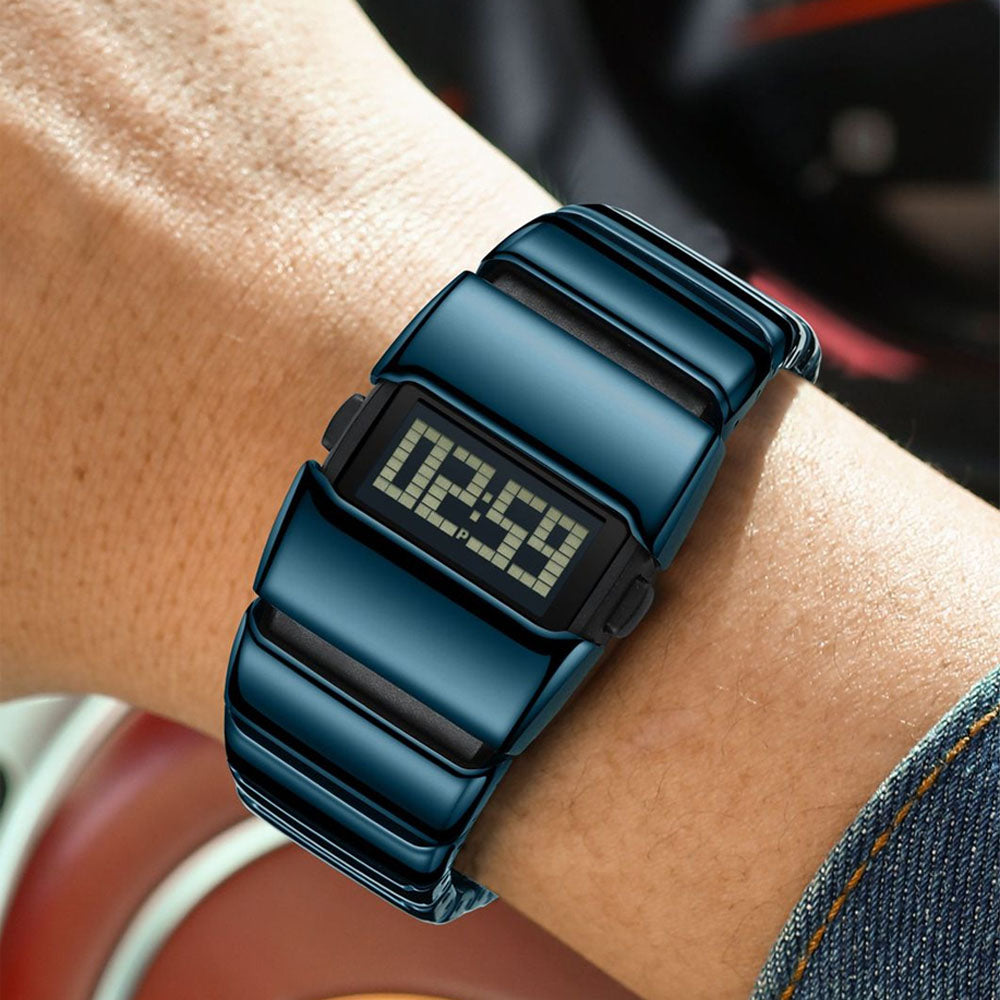 Premium Steel Band Timepiece - Men's Digital Watch
