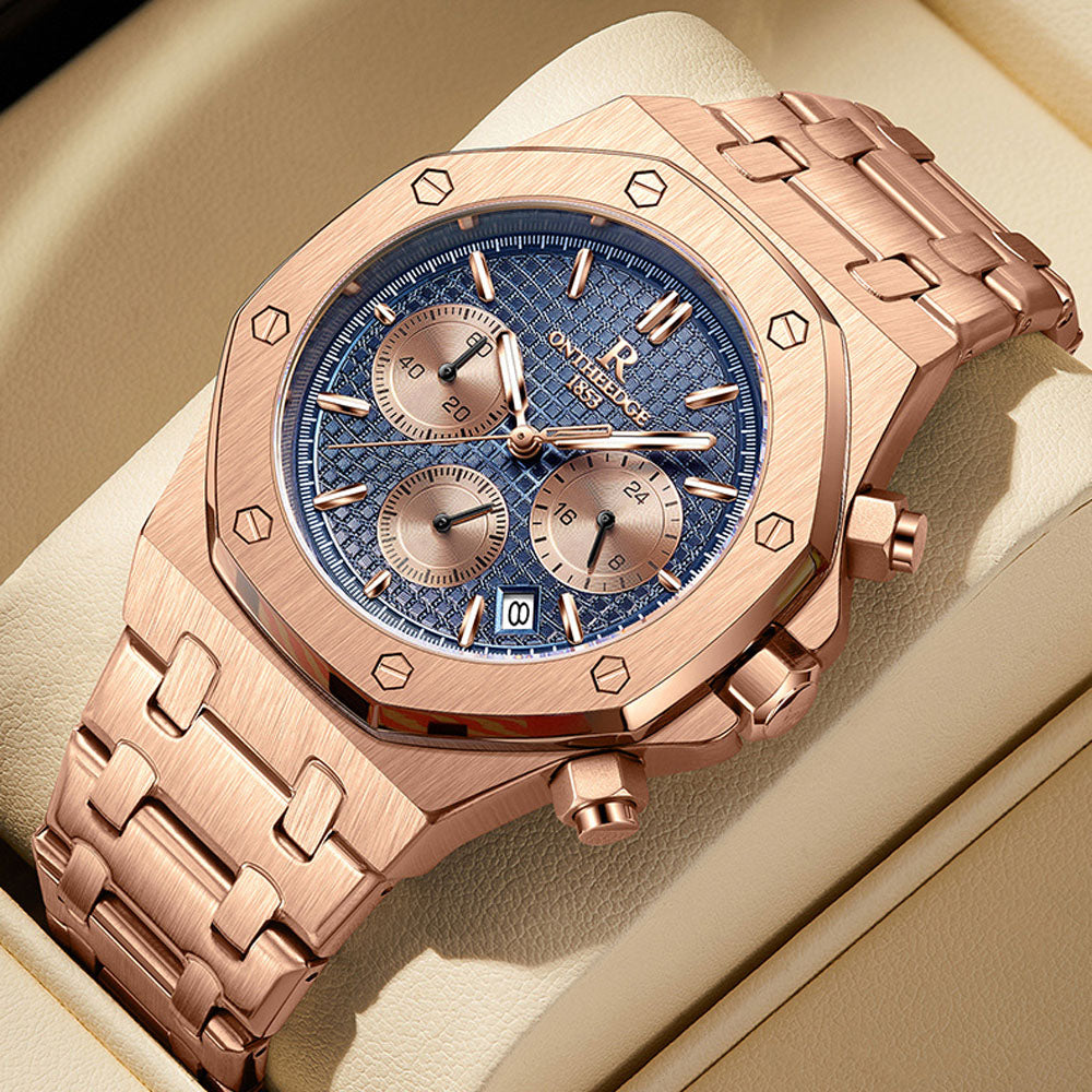 Premium Waterproof Luminous Men's Watch with Calendar & Date Display