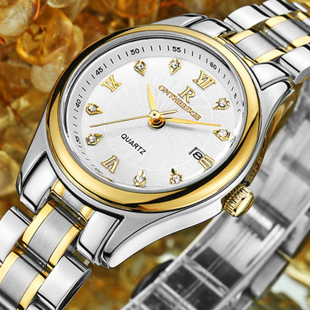 Ultra-Slim Women's Quartz Watch - Waterproof Stainless Steel