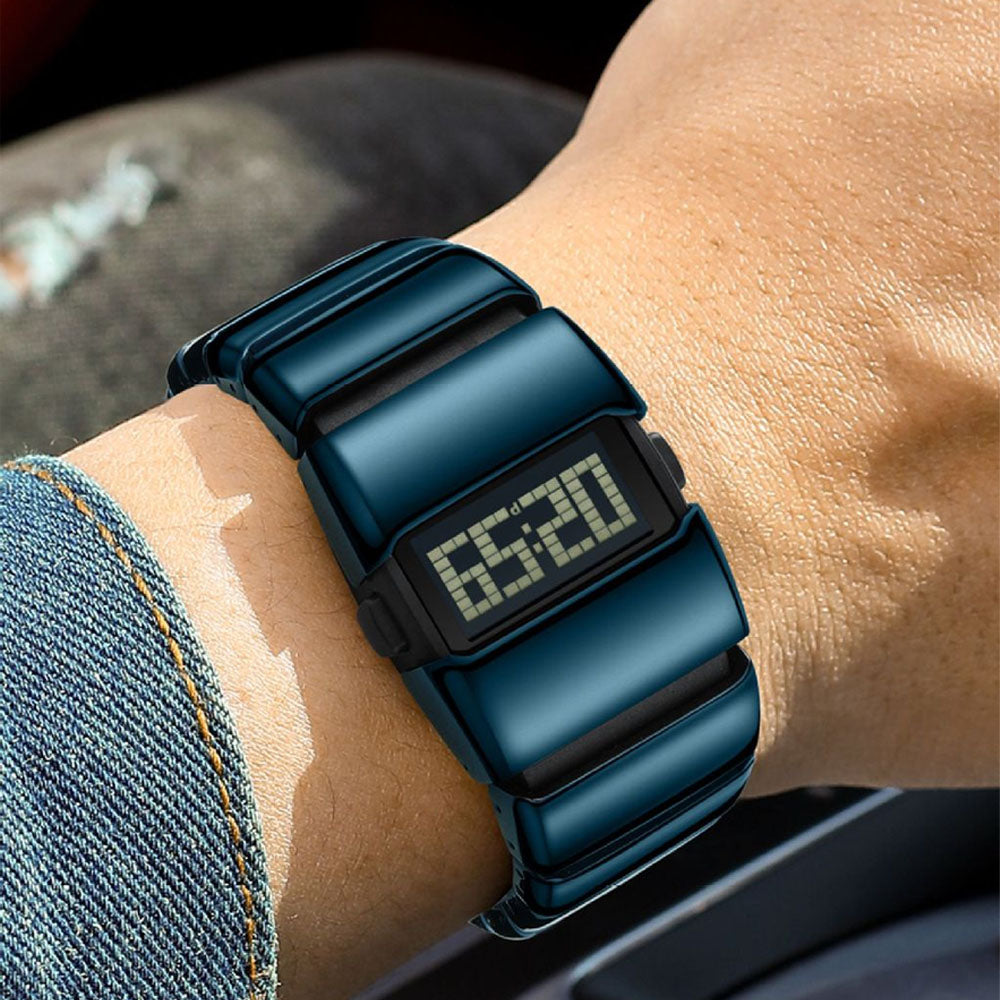 Premium Steel Band Timepiece - Men's Digital Watch