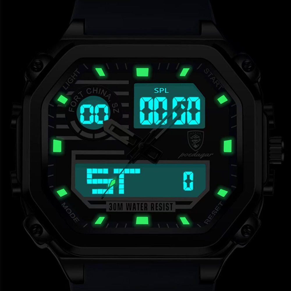 Waterproof Sports Digital Timepiece - Men's Quartz Watch