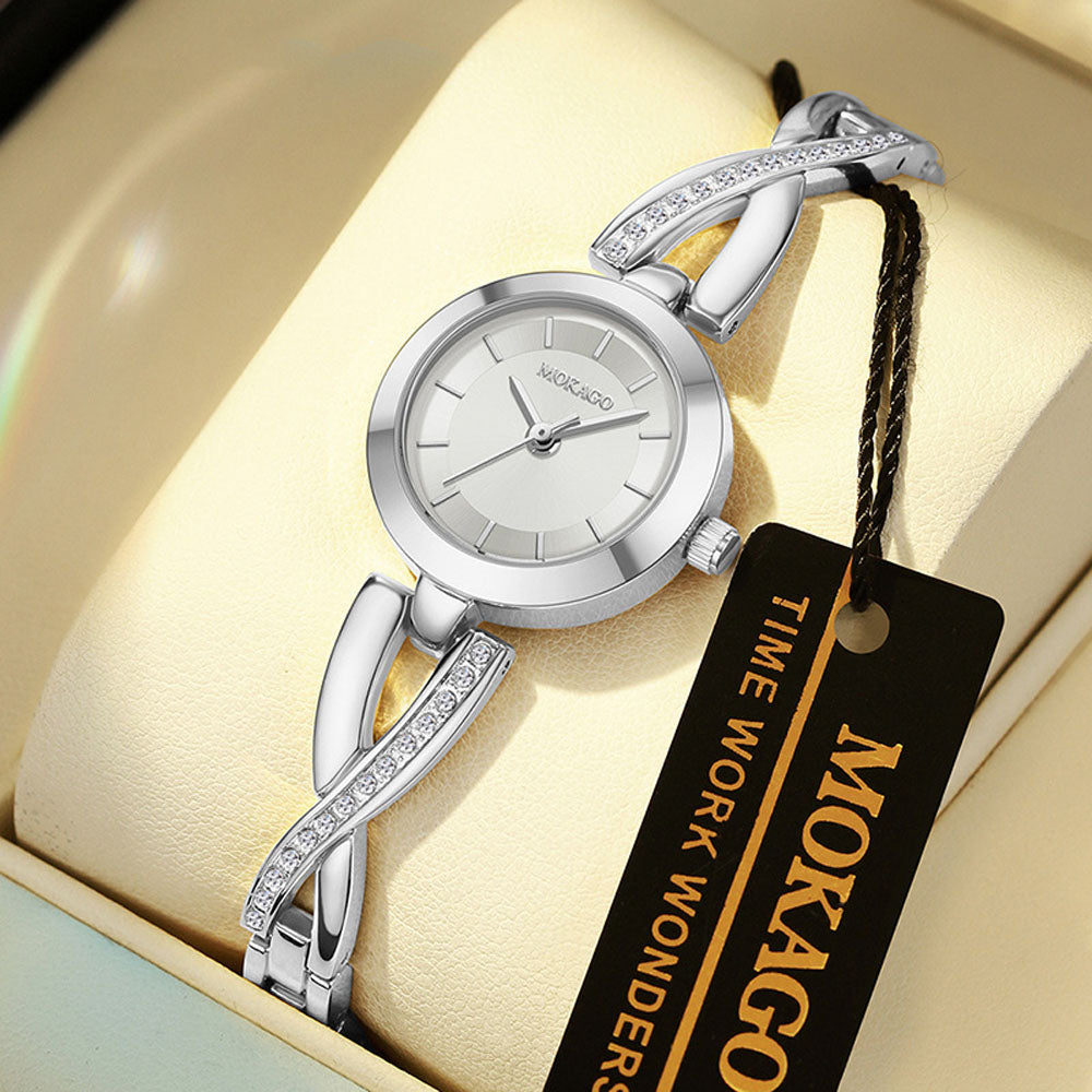 Elegant Alloy Chain Women's Watch - Waterproof Quartz Bracelet