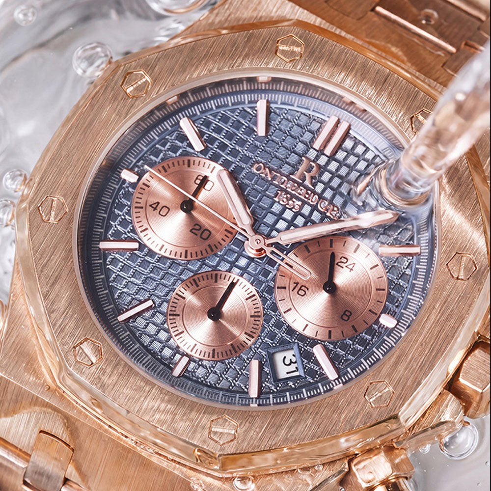 Premium Waterproof Luminous Men's Watch with Calendar & Date Display