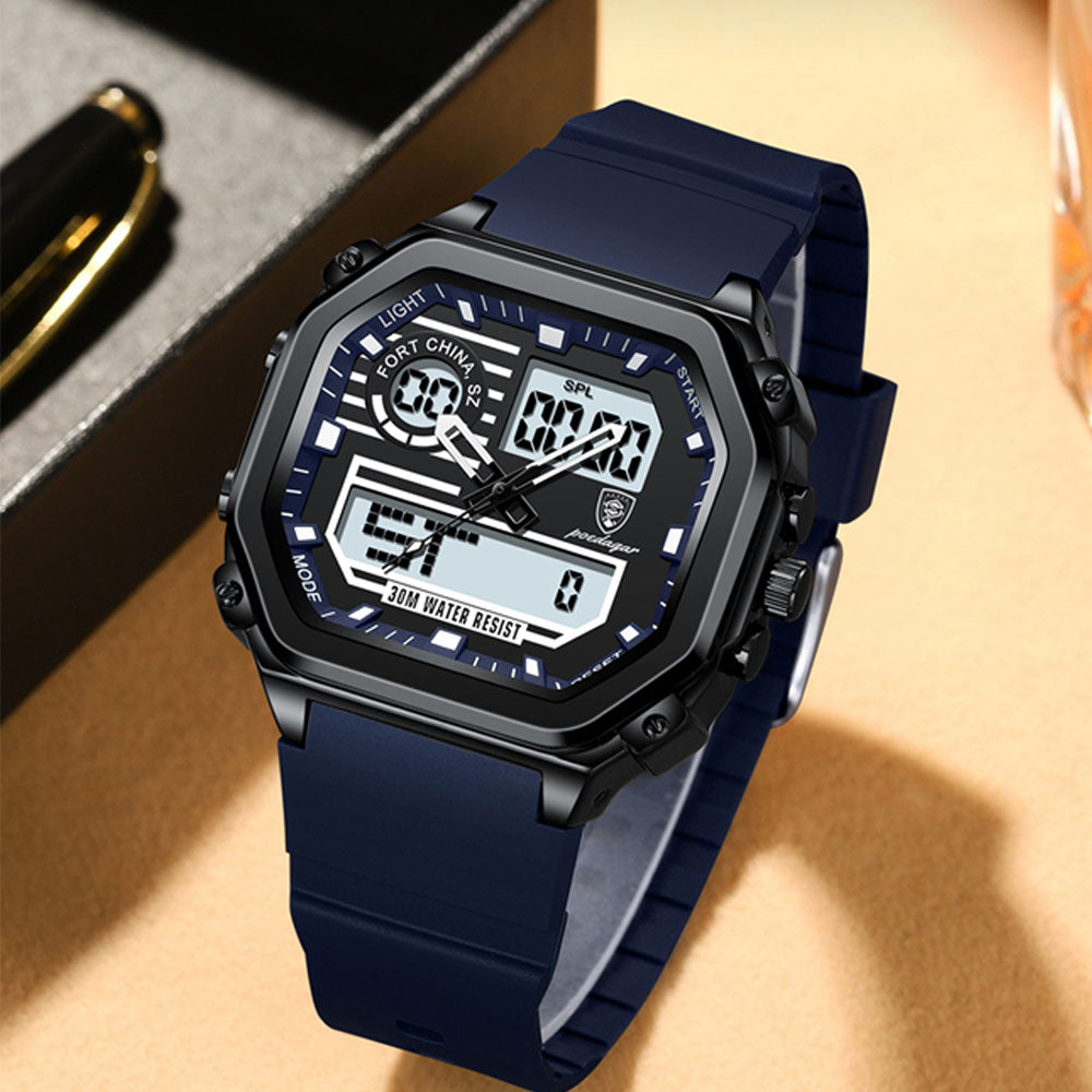 Waterproof Sports Digital Timepiece - Men's Quartz Watch