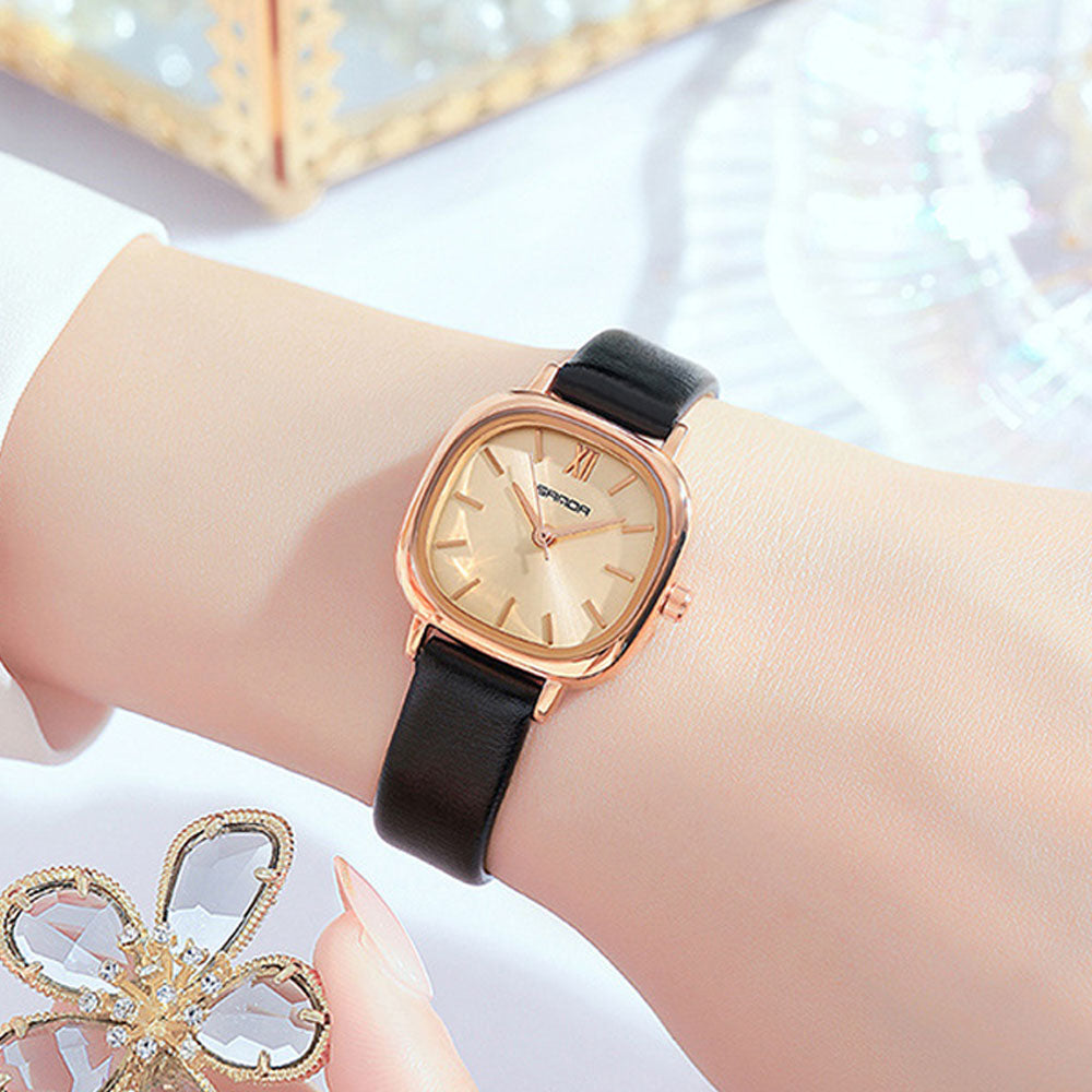 Luxury Square Quartz Women's Watch - Waterproof Vintage Design