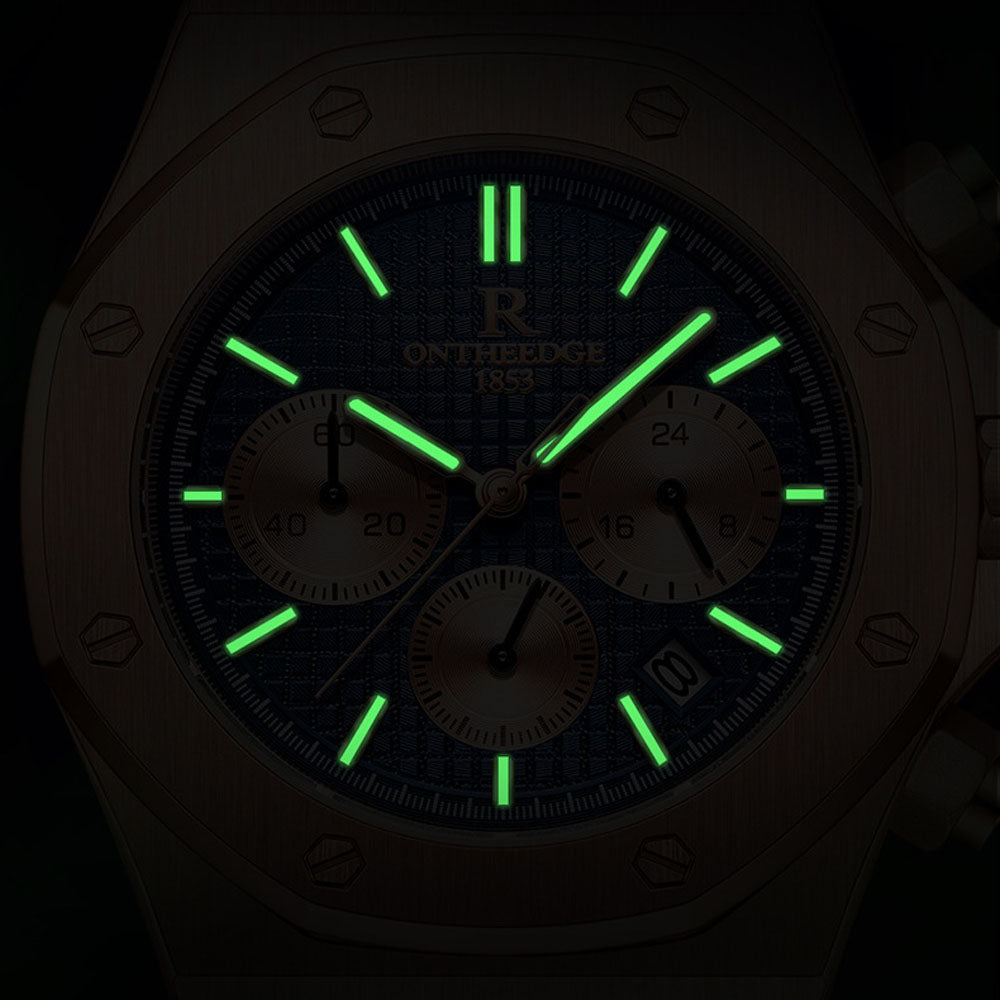 Premium Waterproof Luminous Men's Watch with Calendar & Date Display