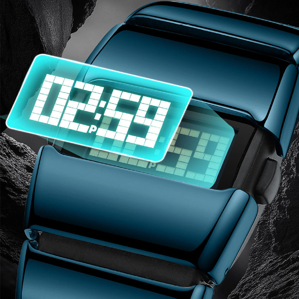 Premium Steel Band Timepiece - Men's Digital Watch