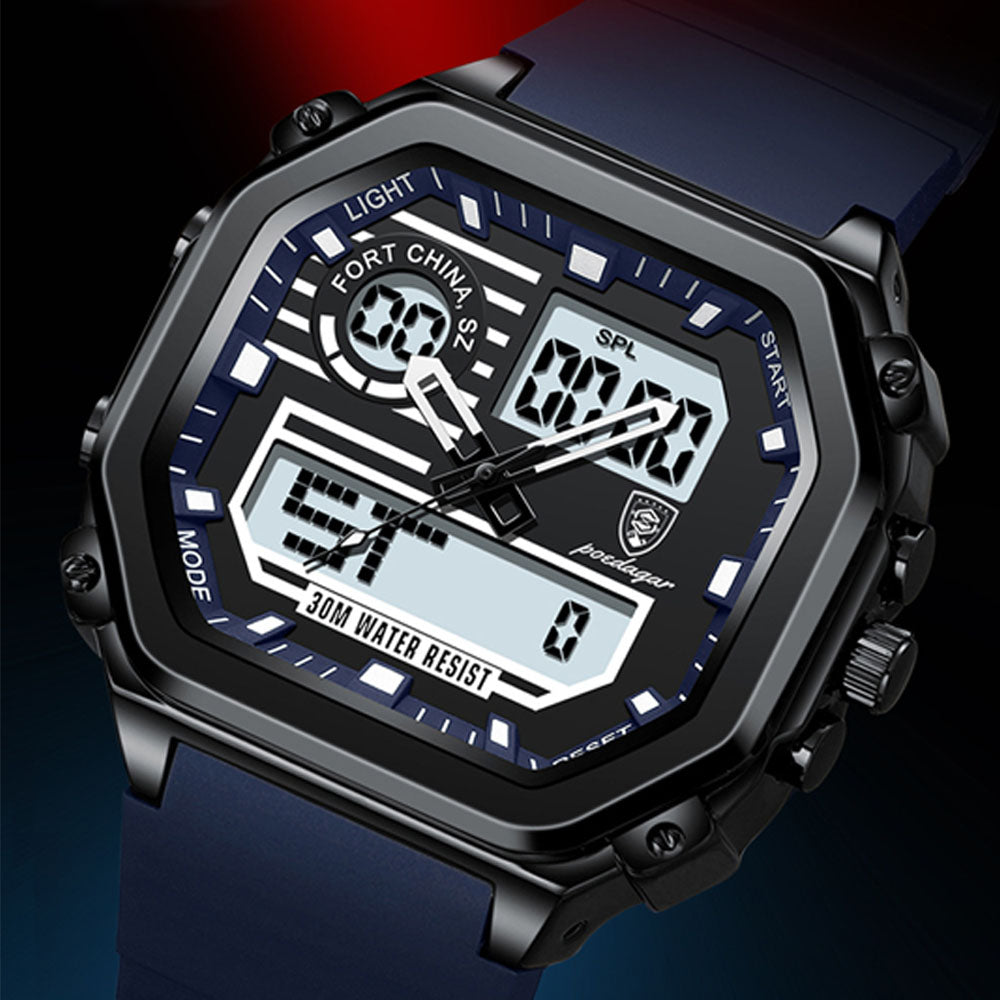 Waterproof Sports Digital Timepiece - Men's Quartz Watch