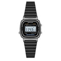 Vintage Square Digital Watch - Waterproof Chronograph Steel Band