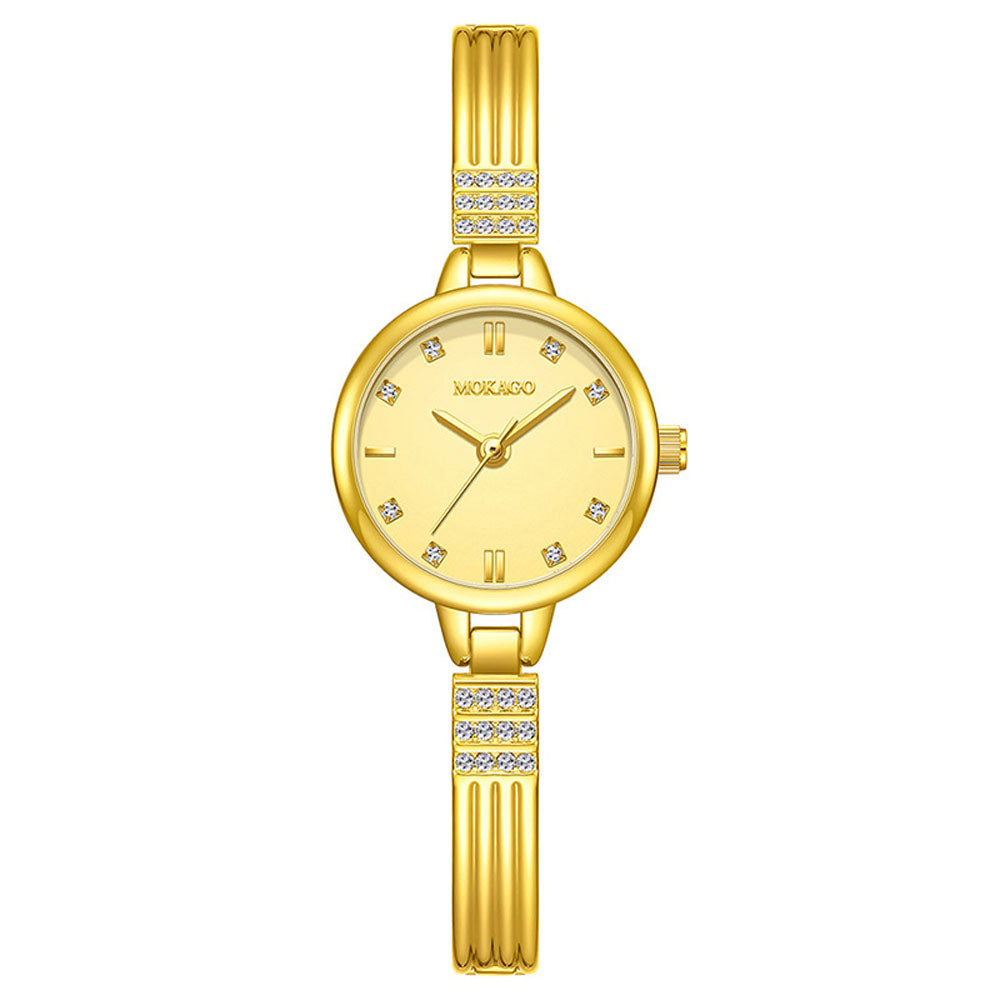 Elegant Alloy Chain Women's Watch - Waterproof Quartz Bracelet