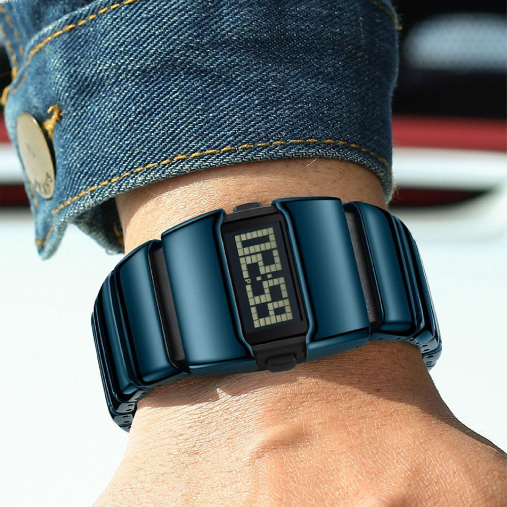 Premium Steel Band Timepiece - Men's Digital Watch