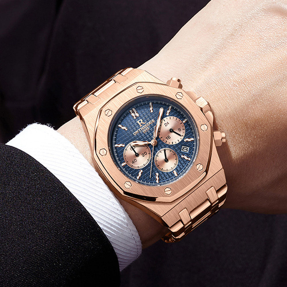 Premium Waterproof Luminous Men's Watch with Calendar & Date Display
