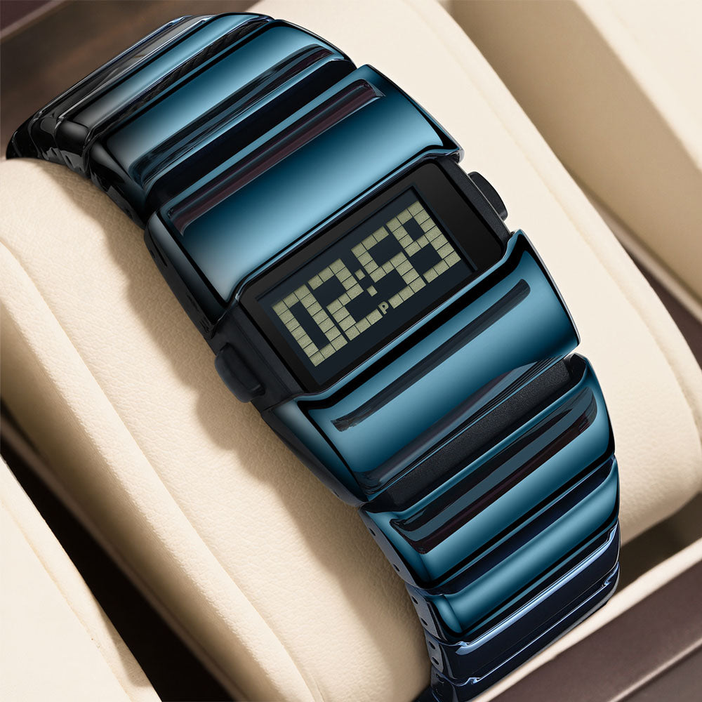 Premium Steel Band Timepiece - Men's Digital Watch