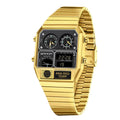 Dual Display Sports Watch with Temperature & World Time