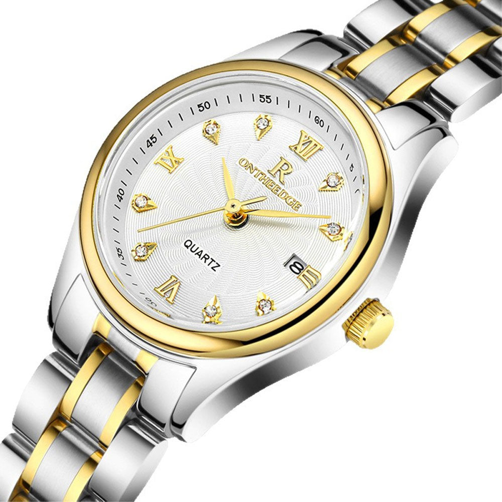 Ultra-Slim Women's Quartz Watch - Waterproof Stainless Steel